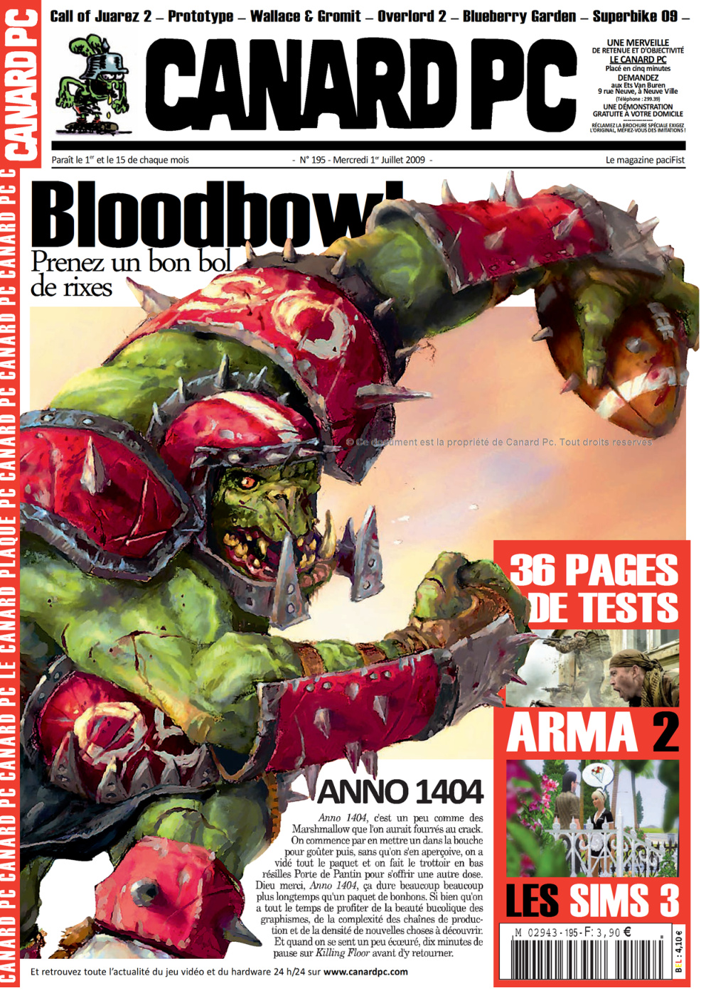 Première page de canardpc numero195