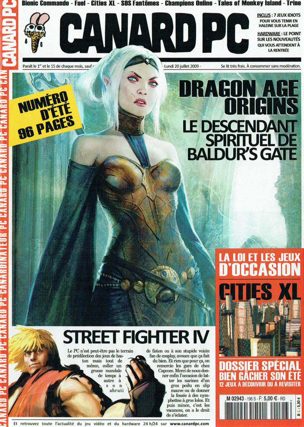 Première page de canardpc numero196