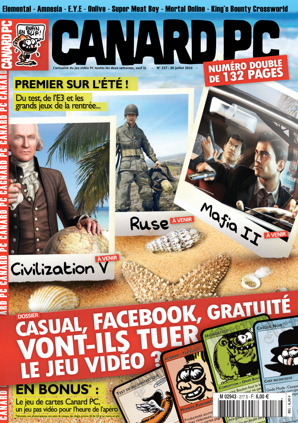 Première page de canardpc numero217