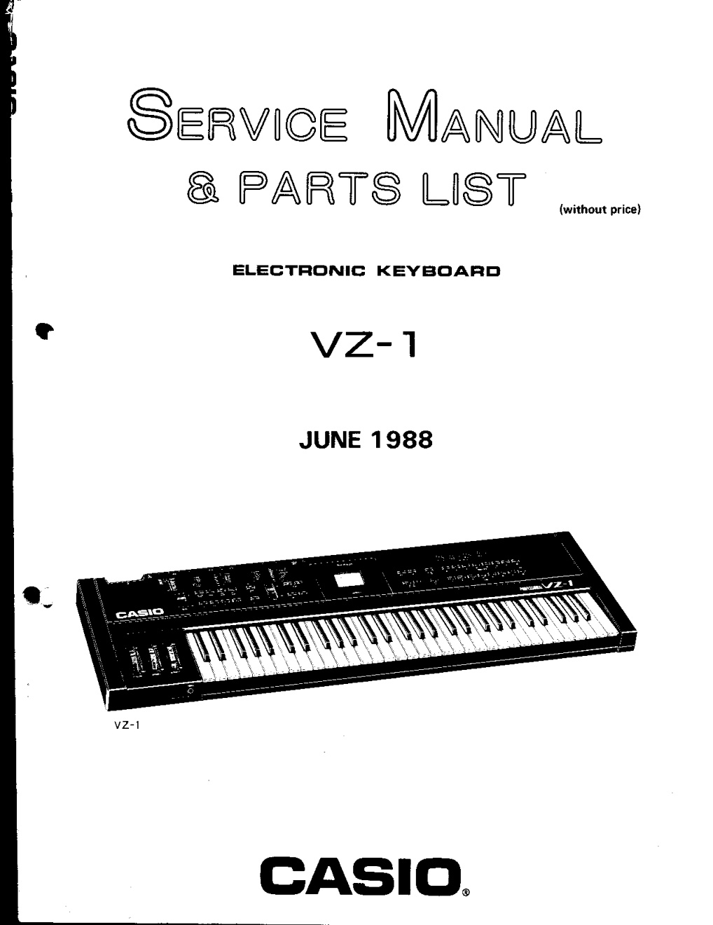 Première page de casio vz 1 service manual ocr