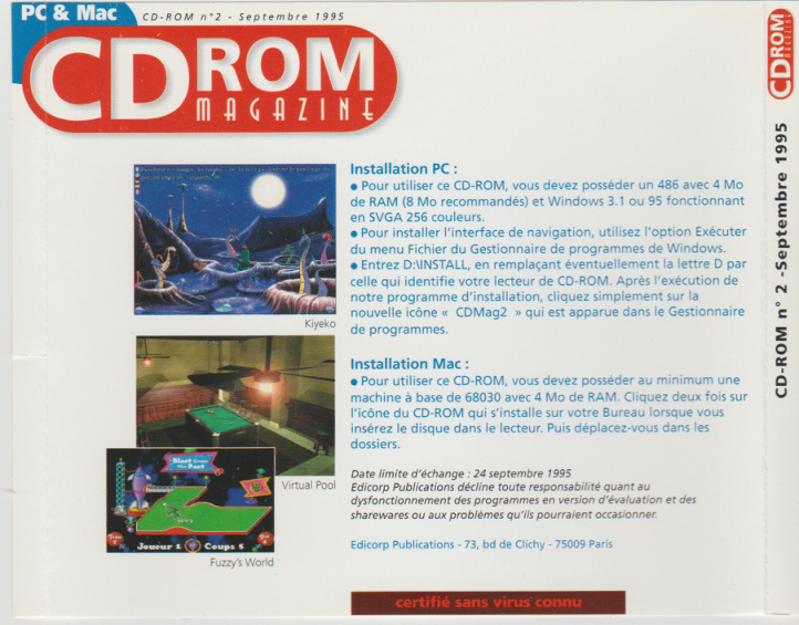 Première page de cdrommagazine numerocd02