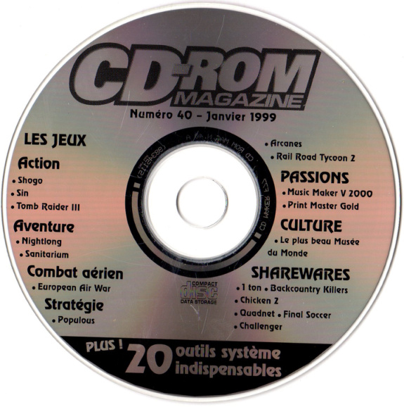 Première page de cdrommagazine numerocd40