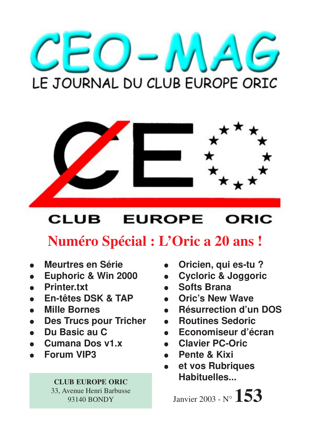 Première page de ceomag numero253
