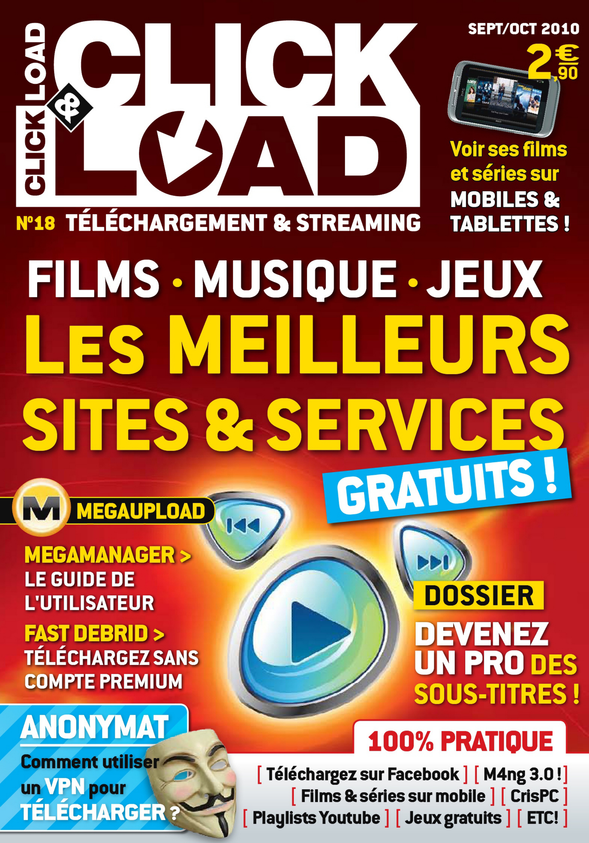Première page de clicketload numero18