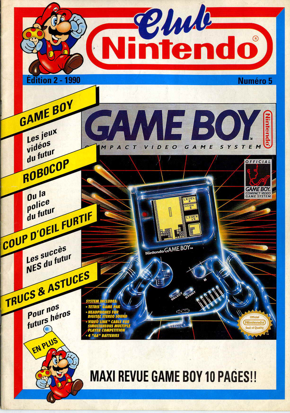 Première page de clubnintendo numero002ed5