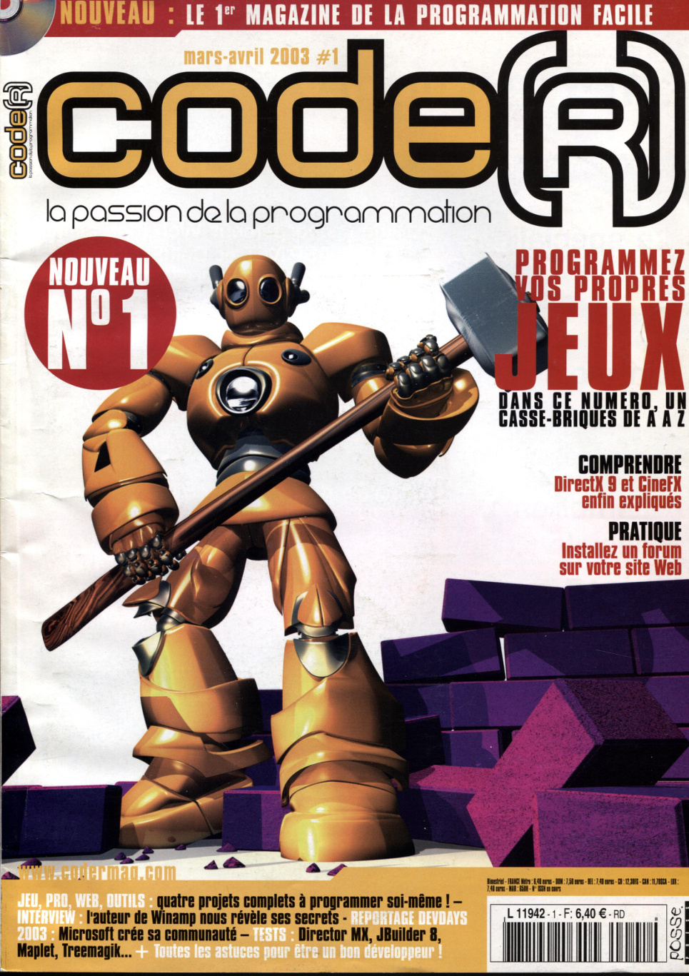Première page de coder numero01