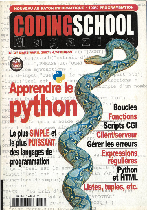 Première page de codingschoolmagazine numero02