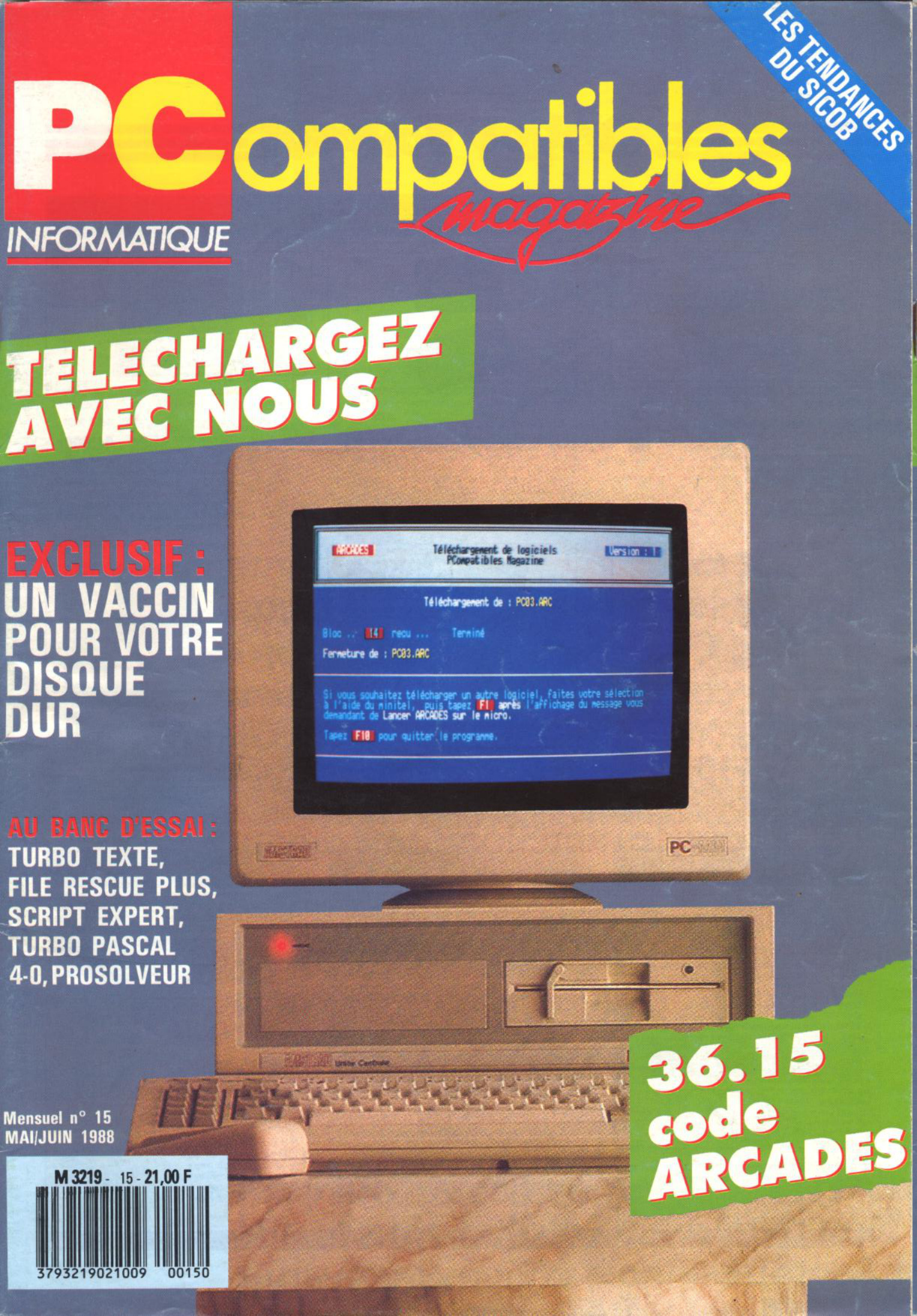 Première page de compatiblespcmagazine numero015