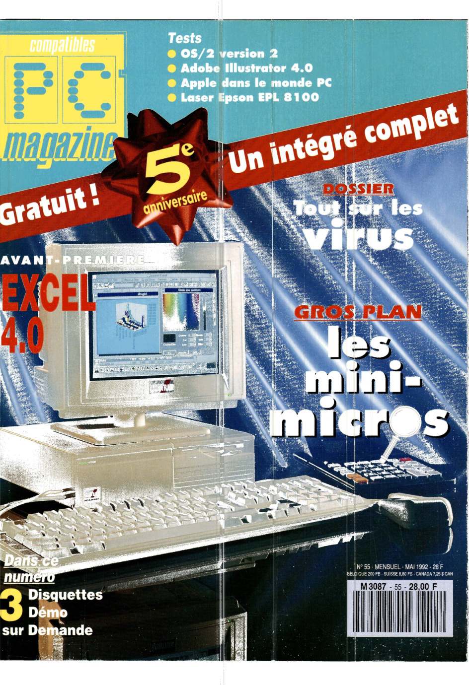 Première page de compatiblespcmagazine numero055