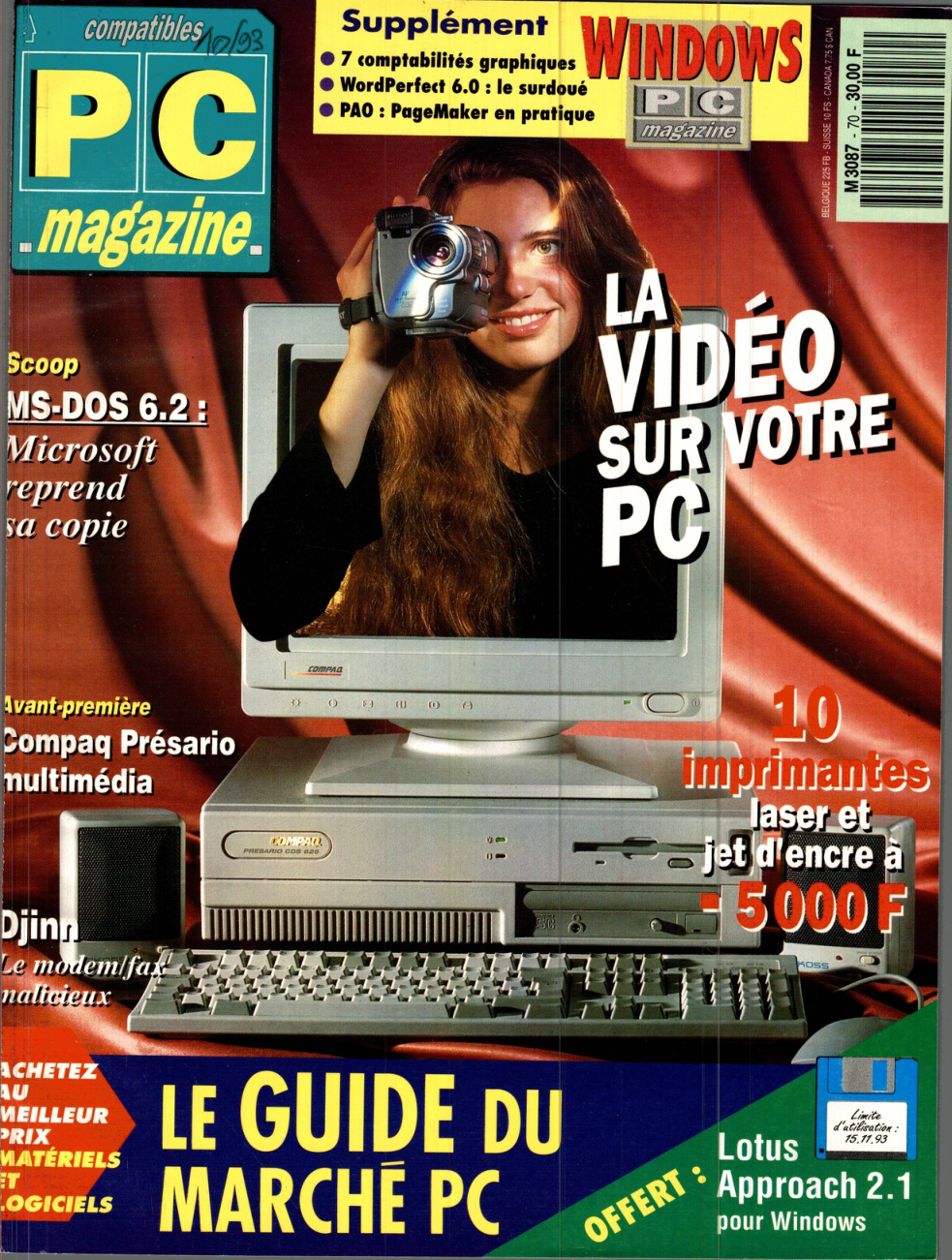Première page de compatiblespcmagazine numero070