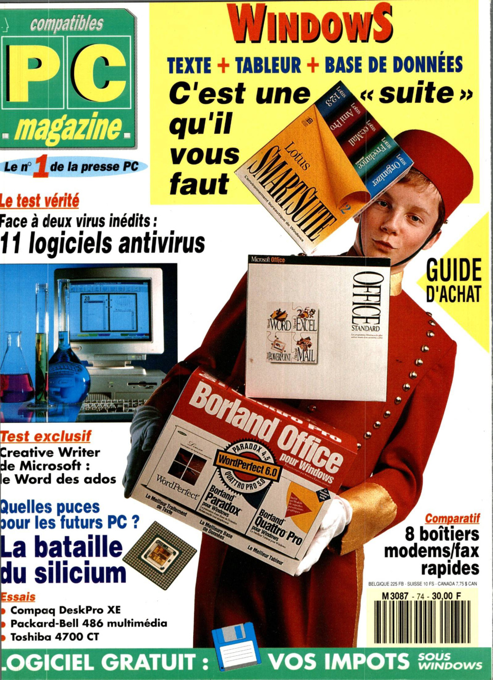 Première page de compatiblespcmagazine numero074