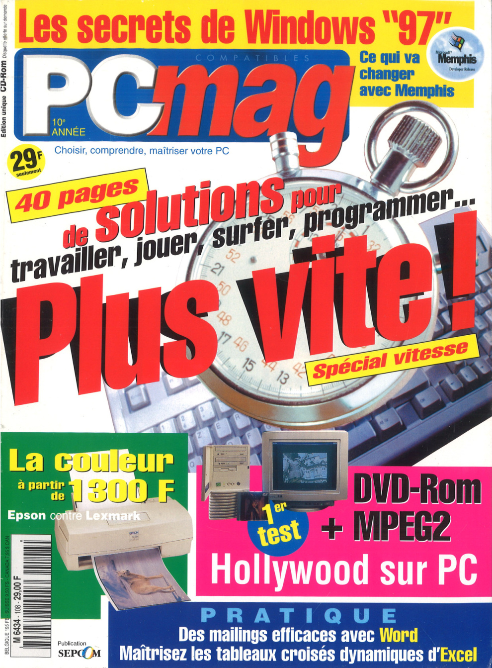 Première page de compatiblespcmagazine numero108