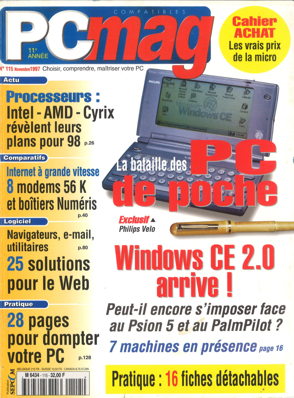 Première page de compatiblespcmagazine numero115