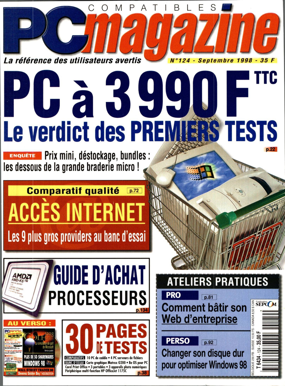 Première page de compatiblespcmagazine numero124