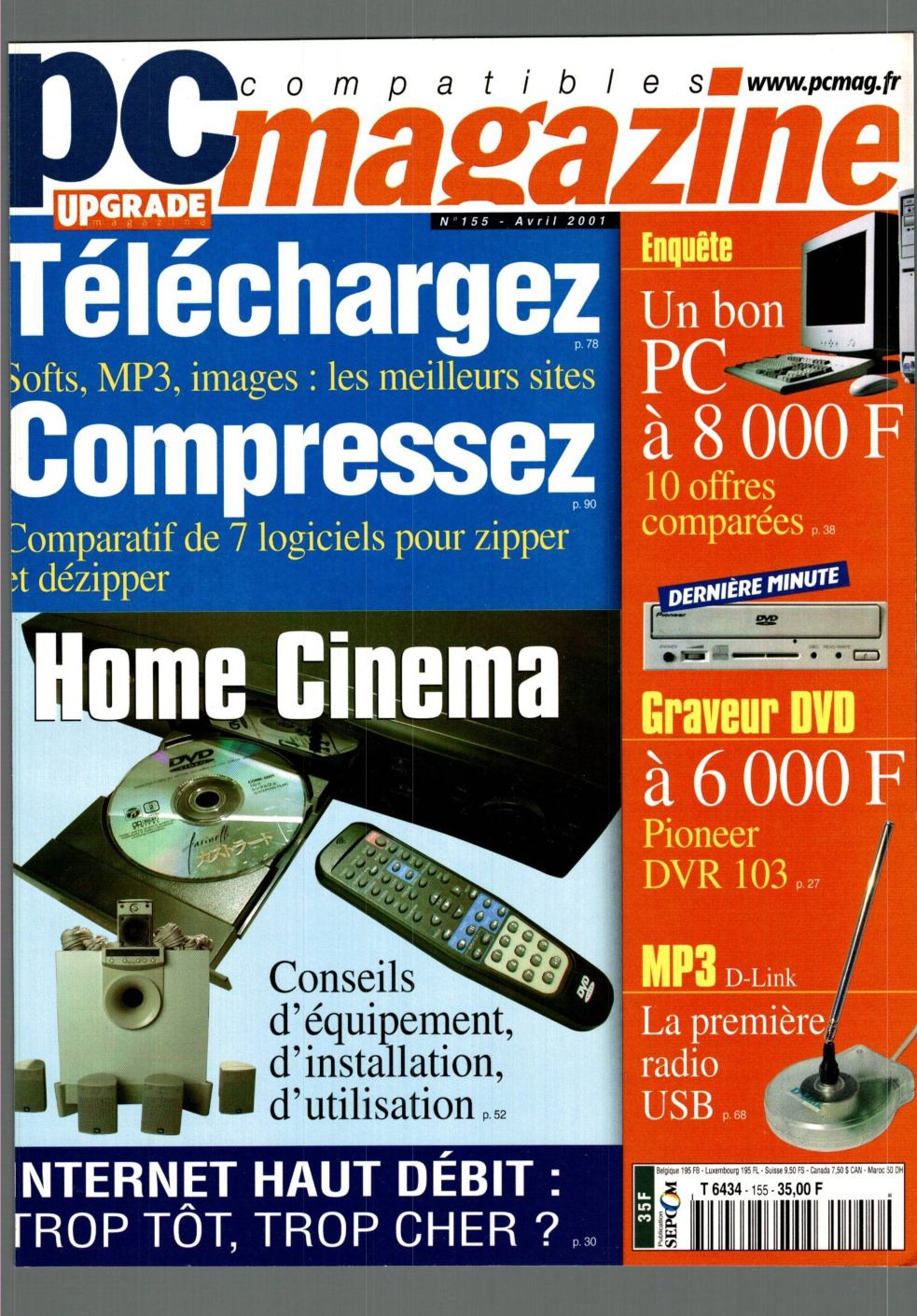 Première page de compatiblespcmagazine numero155