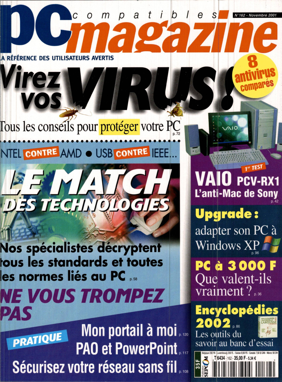 Première page de compatiblespcmagazine numero162