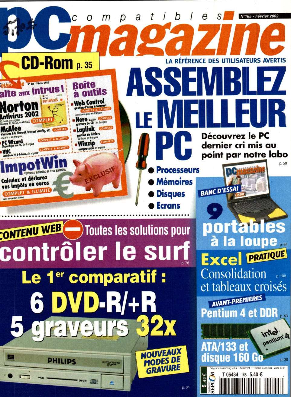 Première page de compatiblespcmagazine numero165