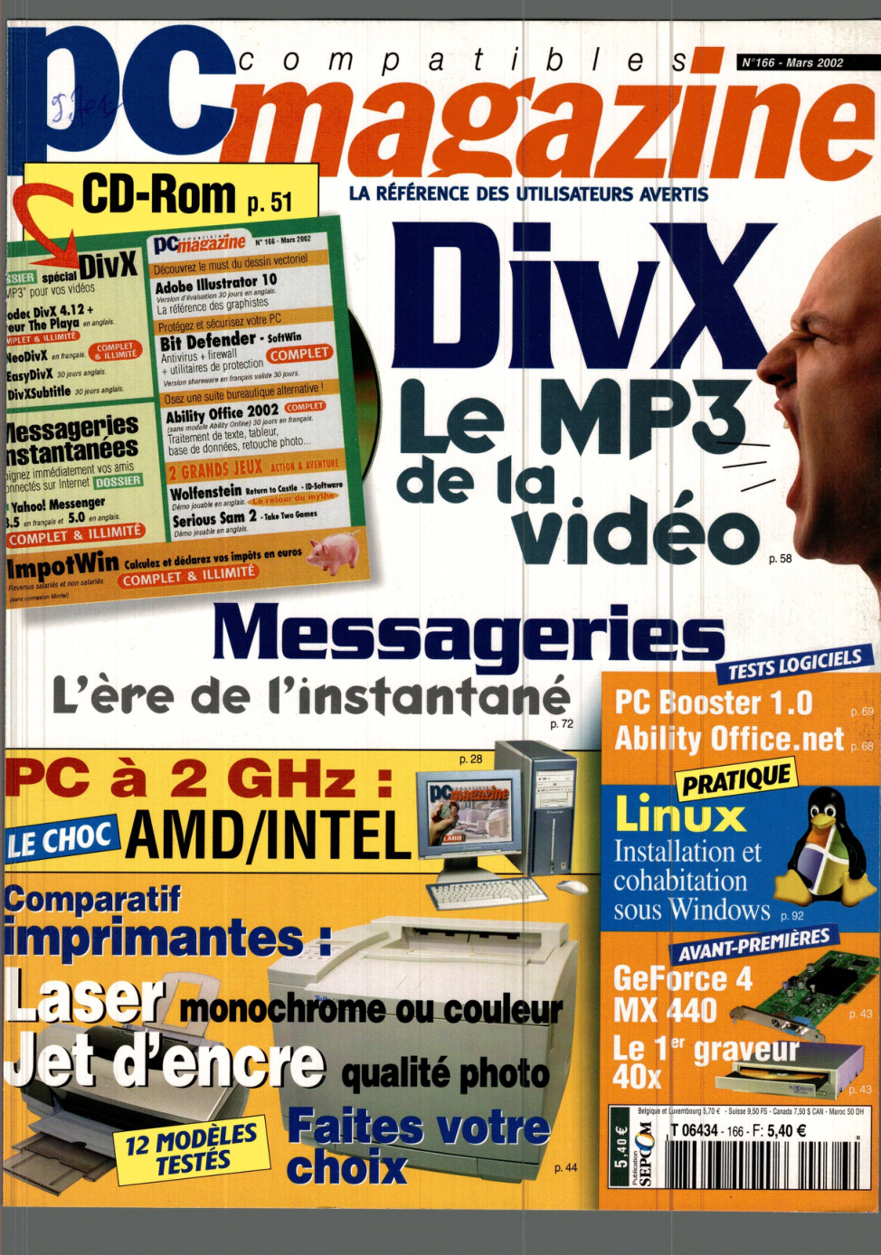 Première page de compatiblespcmagazine numero166