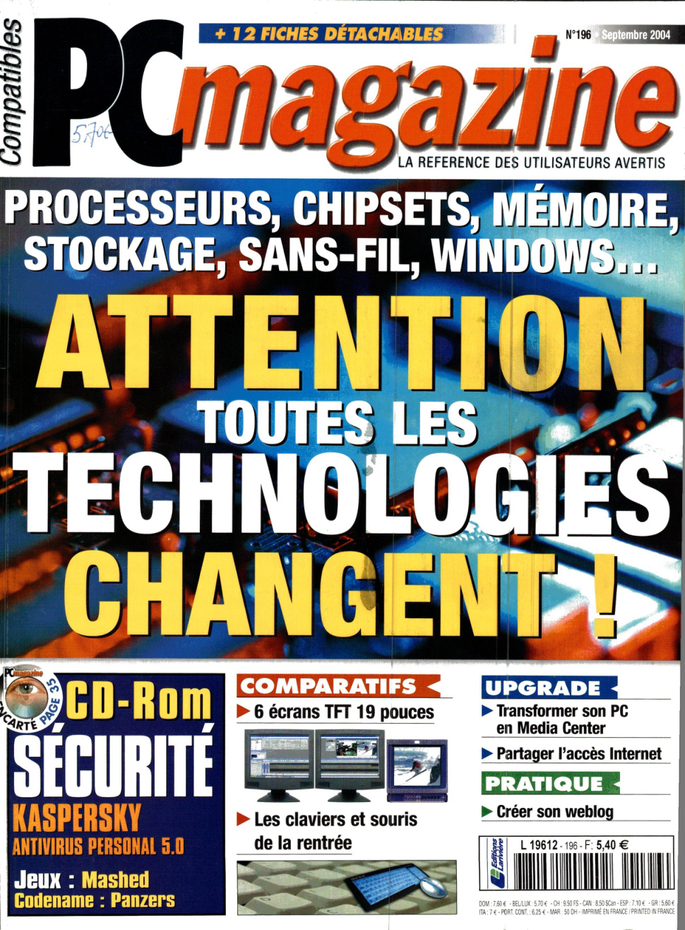 Première page de compatiblespcmagazine numero196
