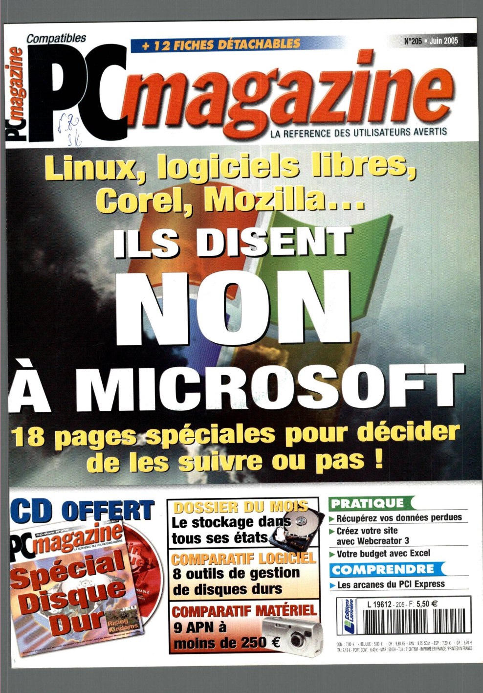 Première page de compatiblespcmagazine numero205