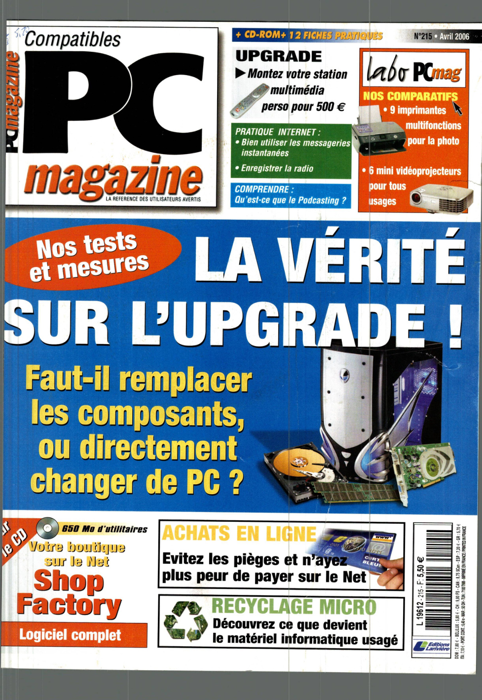 Première page de compatiblespcmagazine numero215