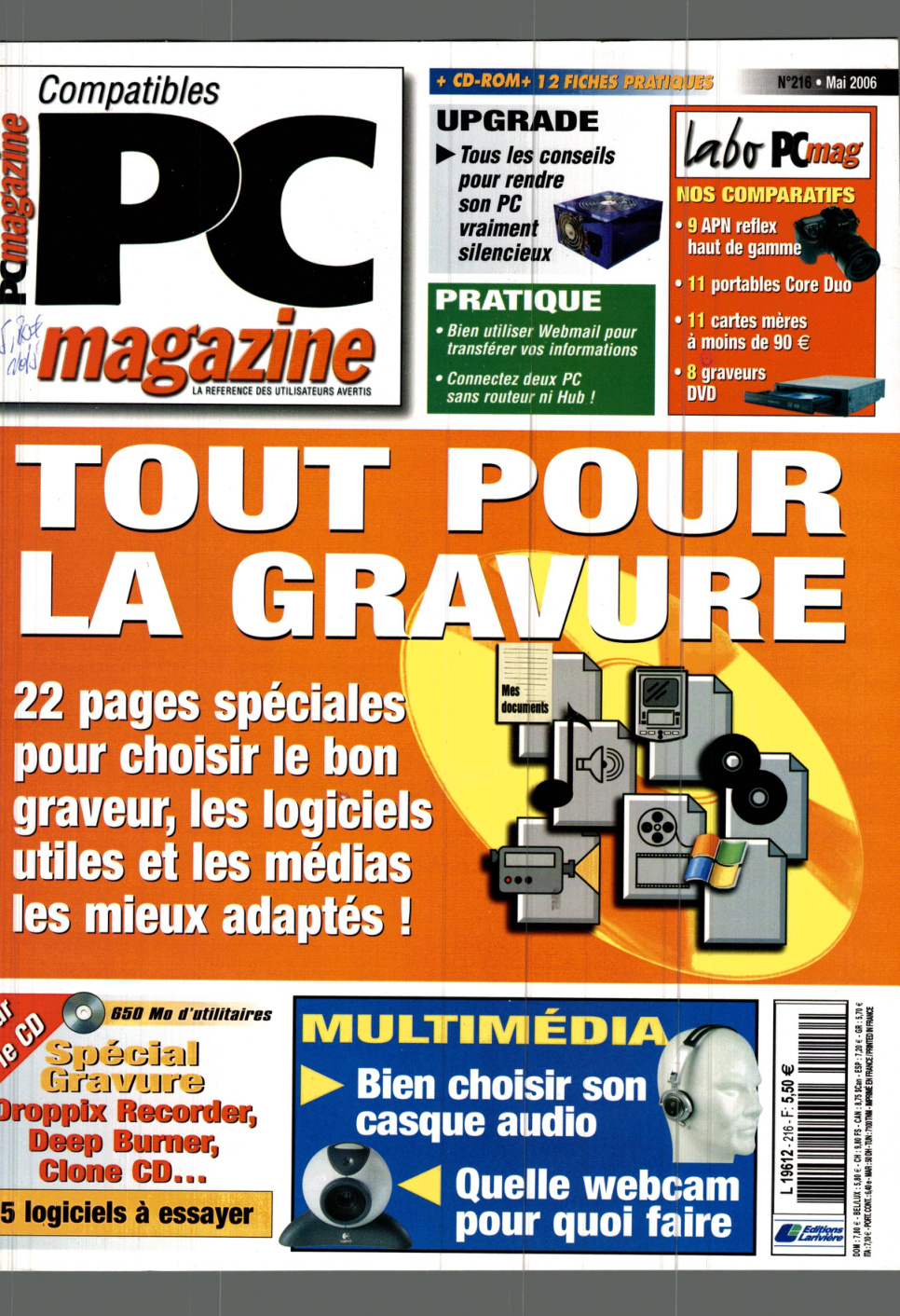 Première page de compatiblespcmagazine numero216