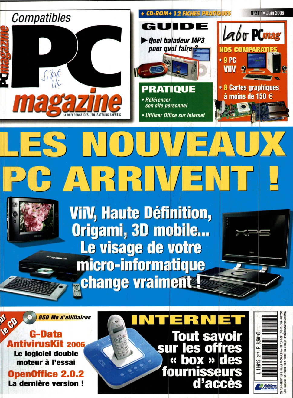 Première page de compatiblespcmagazine numero217