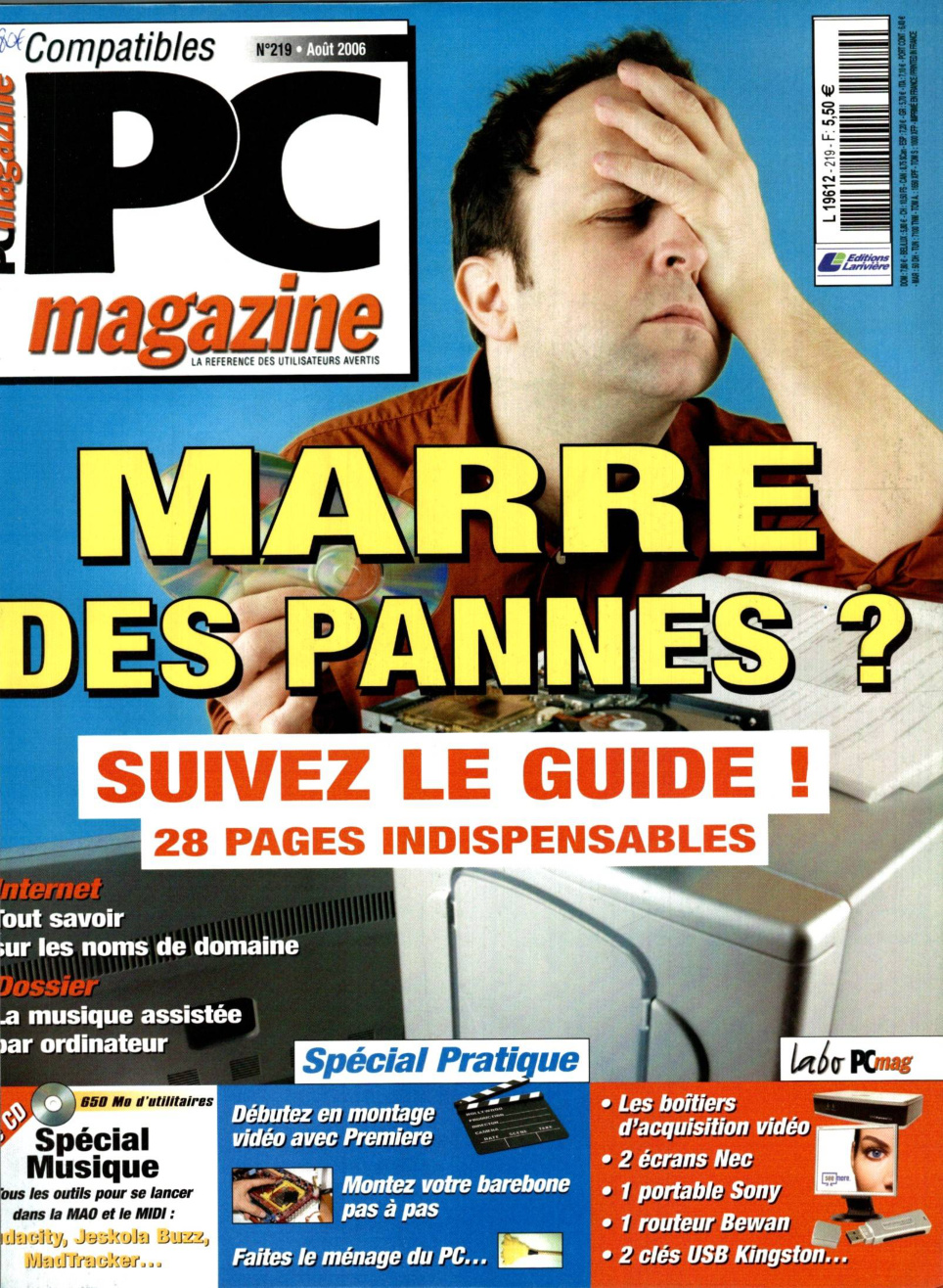 Première page de compatiblespcmagazine numero219