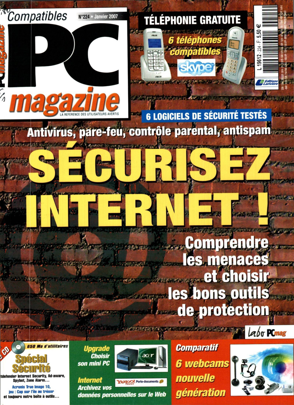 Première page de compatiblespcmagazine numero224