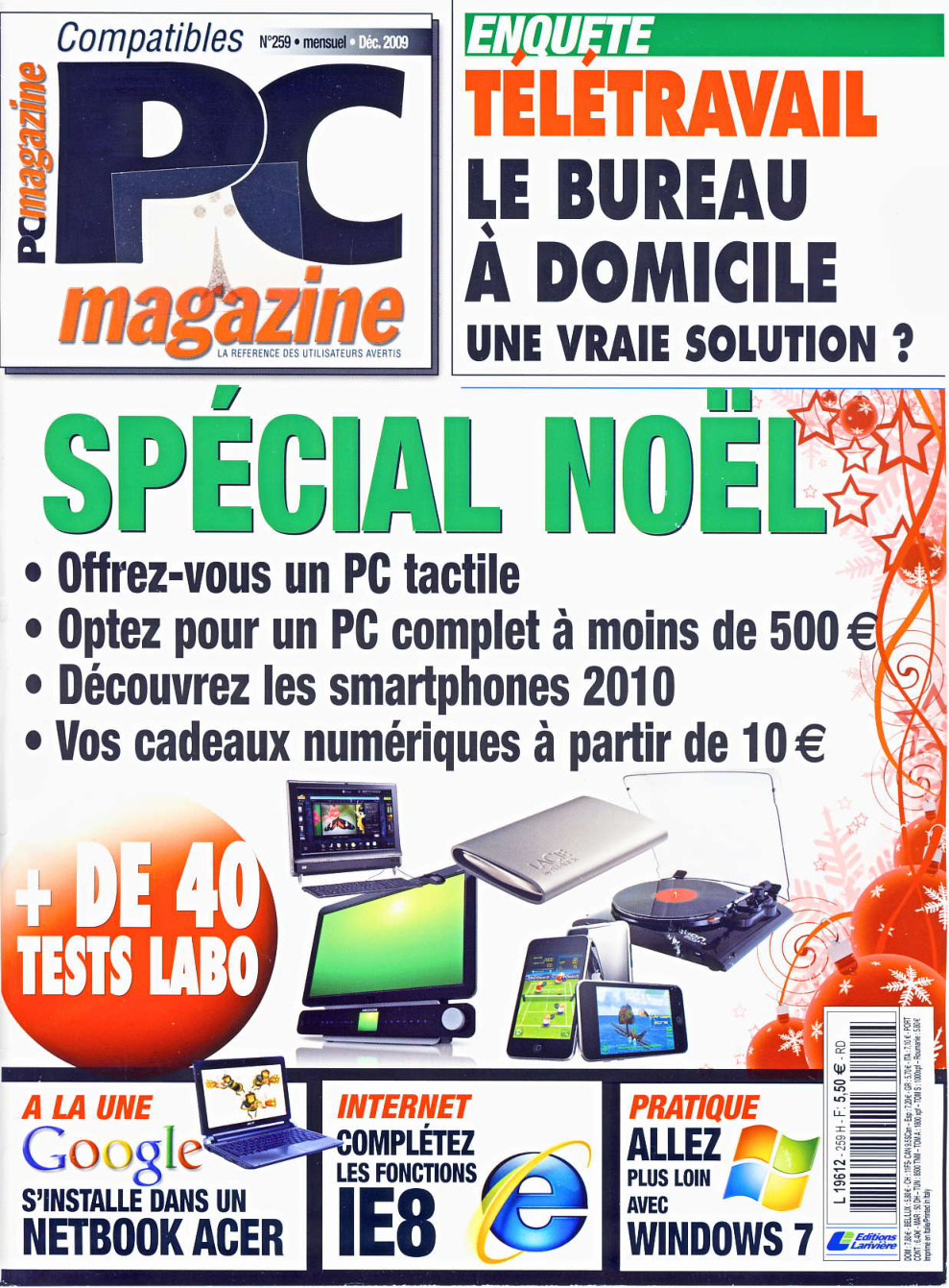 Première page de compatiblespcmagazine numero259