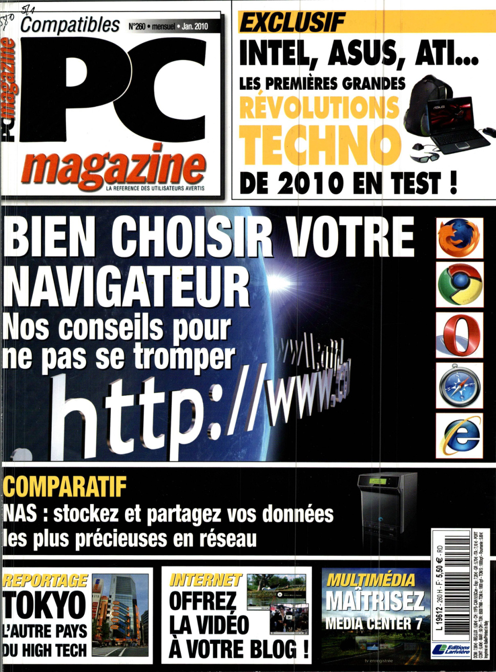 Première page de compatiblespcmagazine numero260