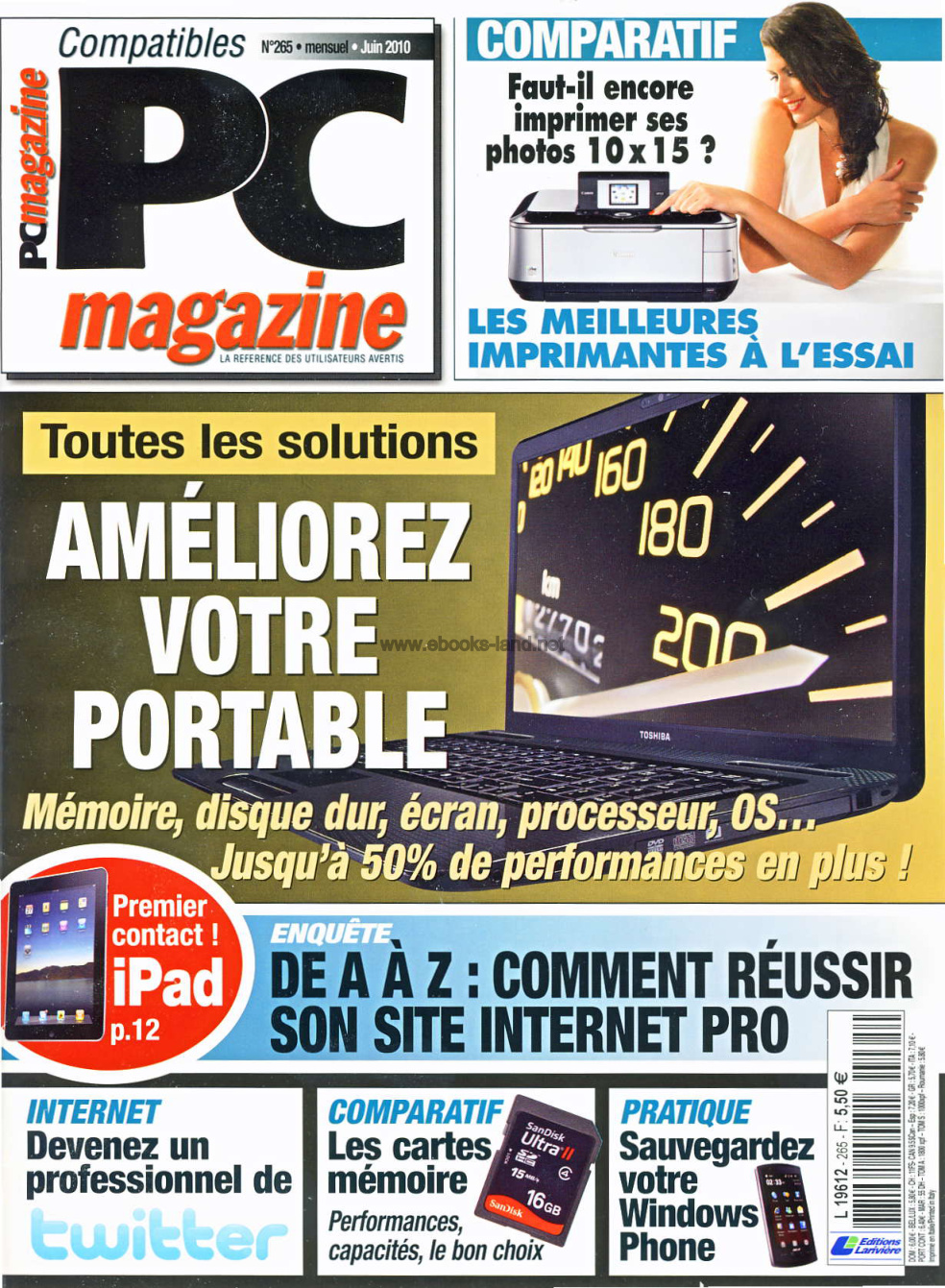 Première page de compatiblespcmagazine numero265