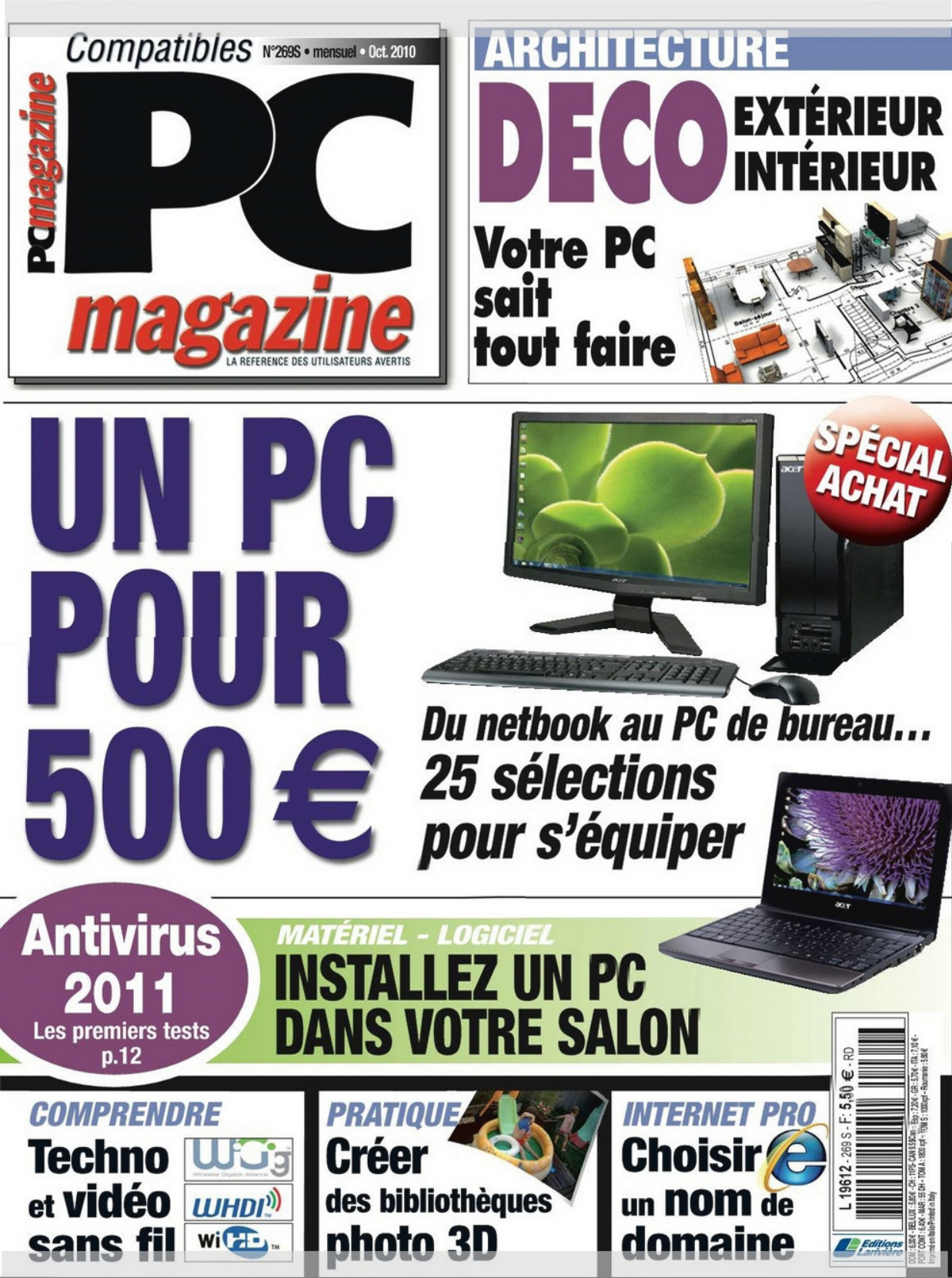 Première page de compatiblespcmagazine numero269