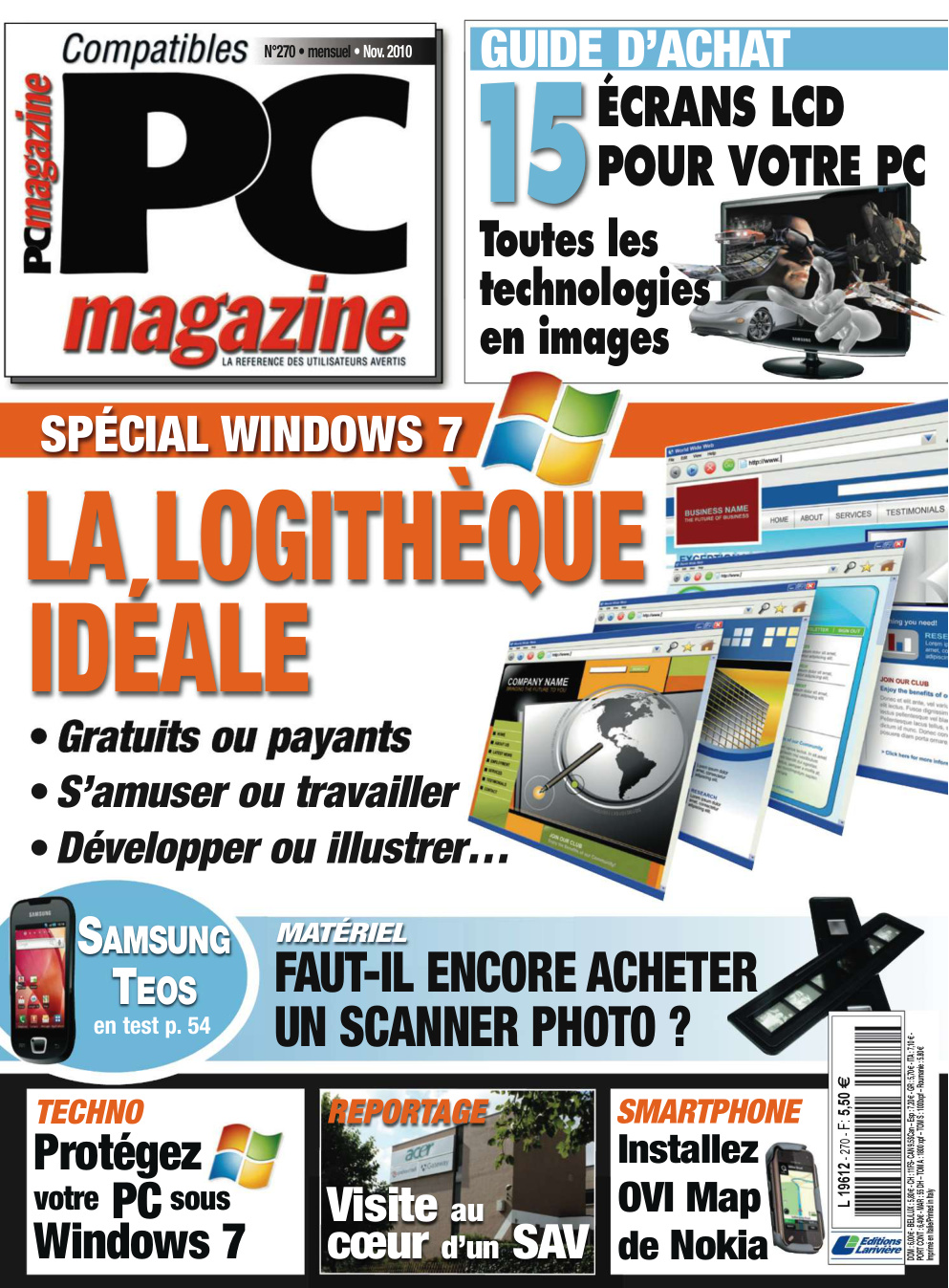 Première page de compatiblespcmagazine numero270