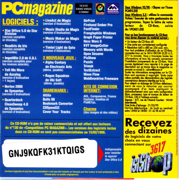 Première page de compatiblespcmagazine numerocd130