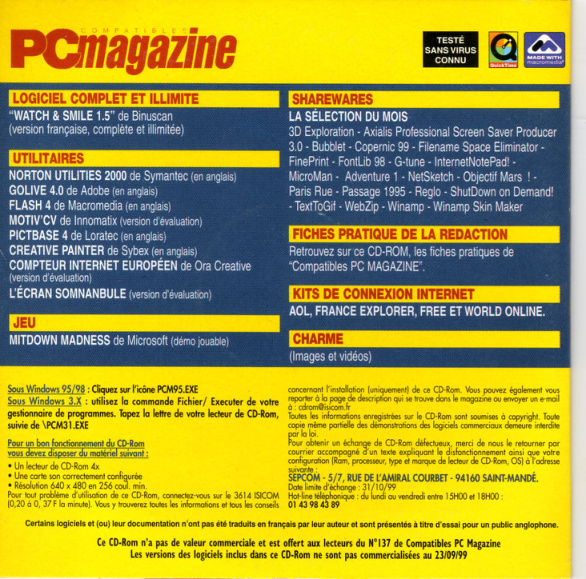 Première page de compatiblespcmagazine numerocd137