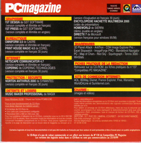Première page de compatiblespcmagazine numerocd138