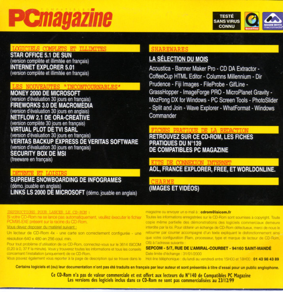 Première page de compatiblespcmagazine numerocd140