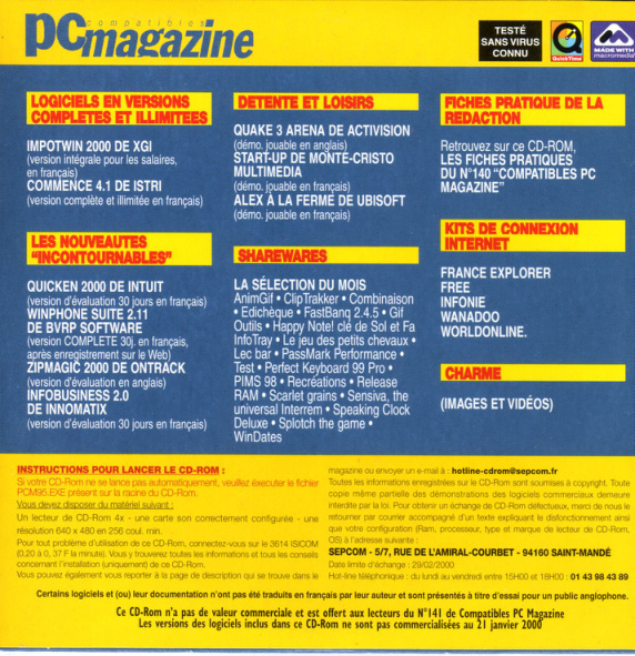 Première page de compatiblespcmagazine numerocd141