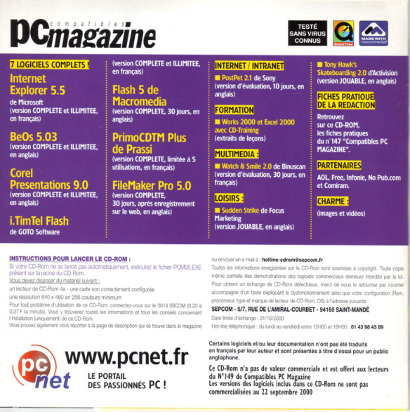 Première page de compatiblespcmagazine numerocd149