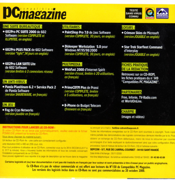 Première page de compatiblespcmagazine numerocd150