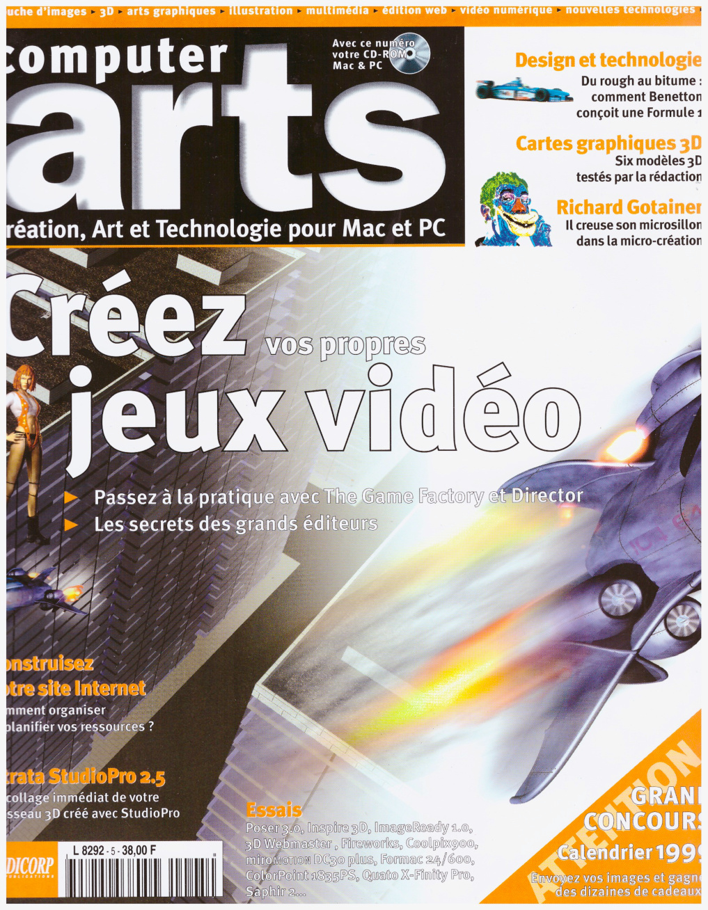 Première page de computerarts numero005