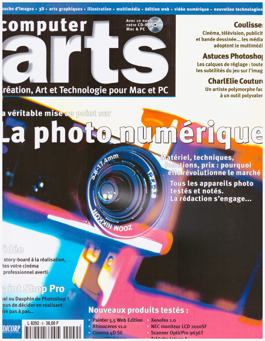 Première page de computerarts numero009