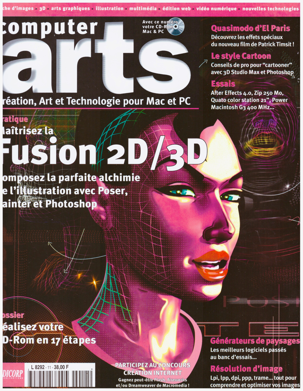 Première page de computerarts numero011