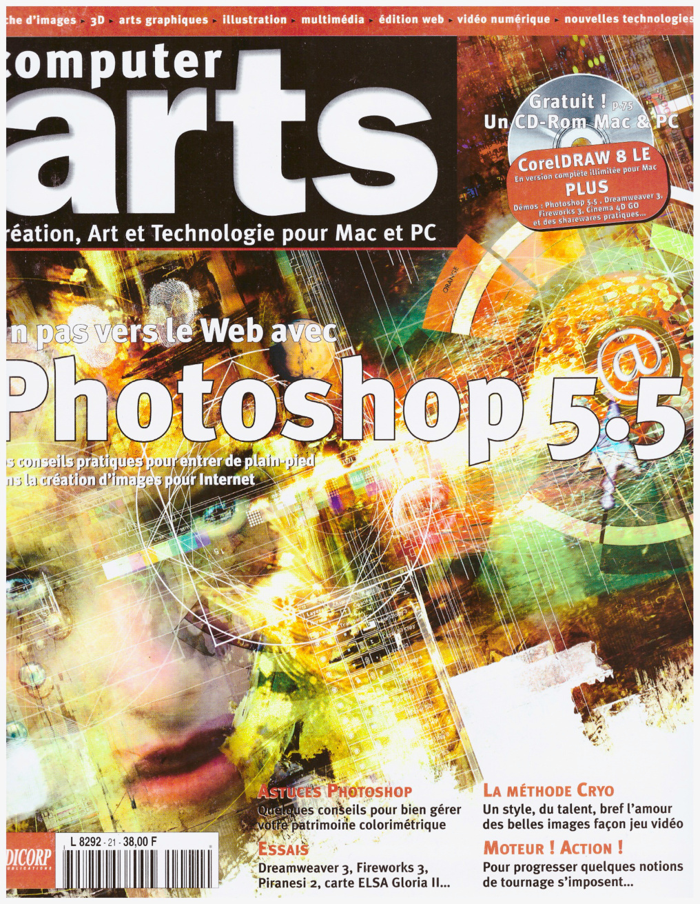 Première page de computerarts numero021