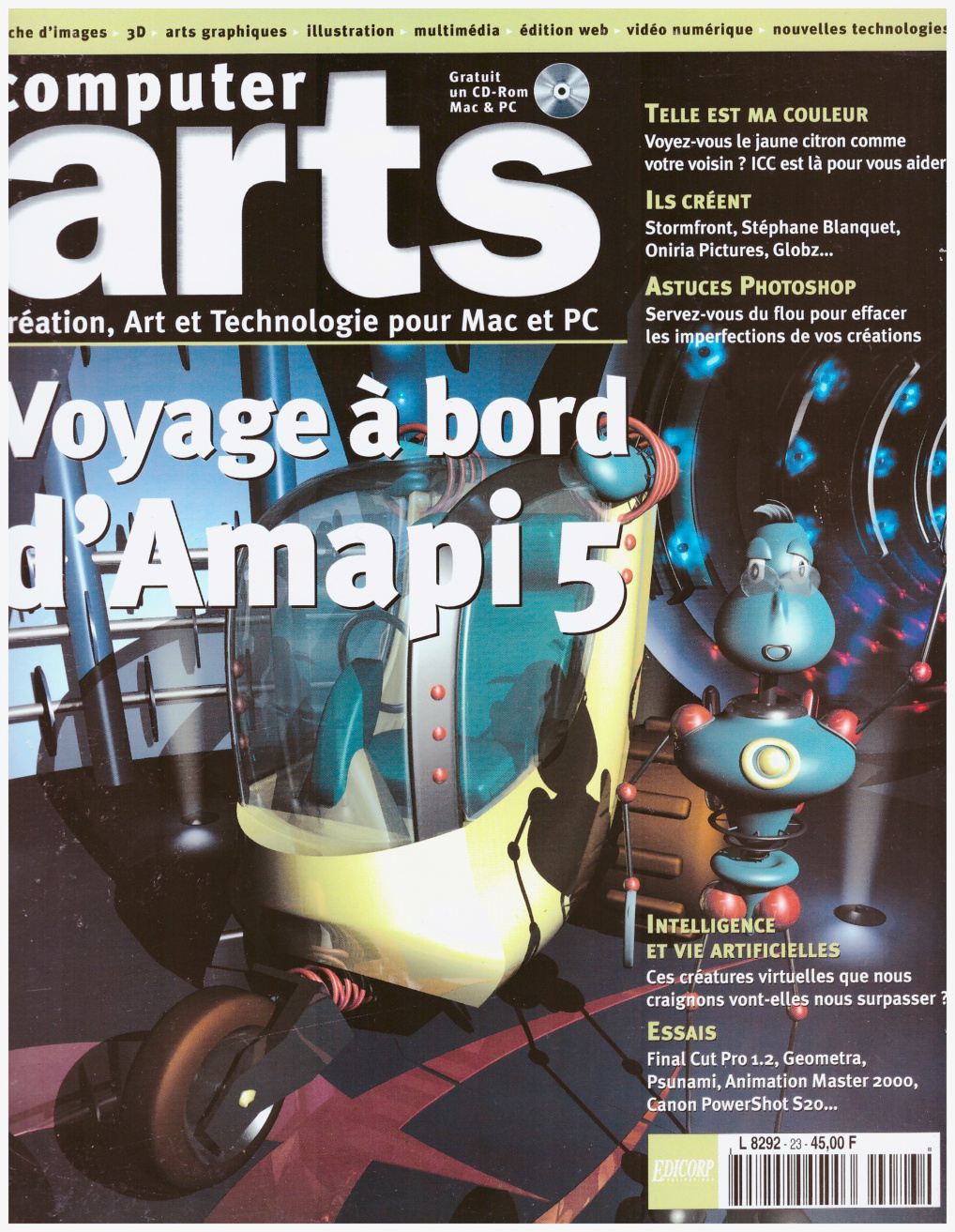 Première page de computerarts numero023