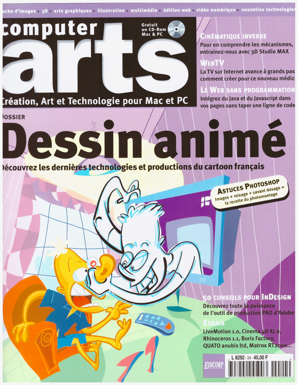 Première page de computerarts numero024