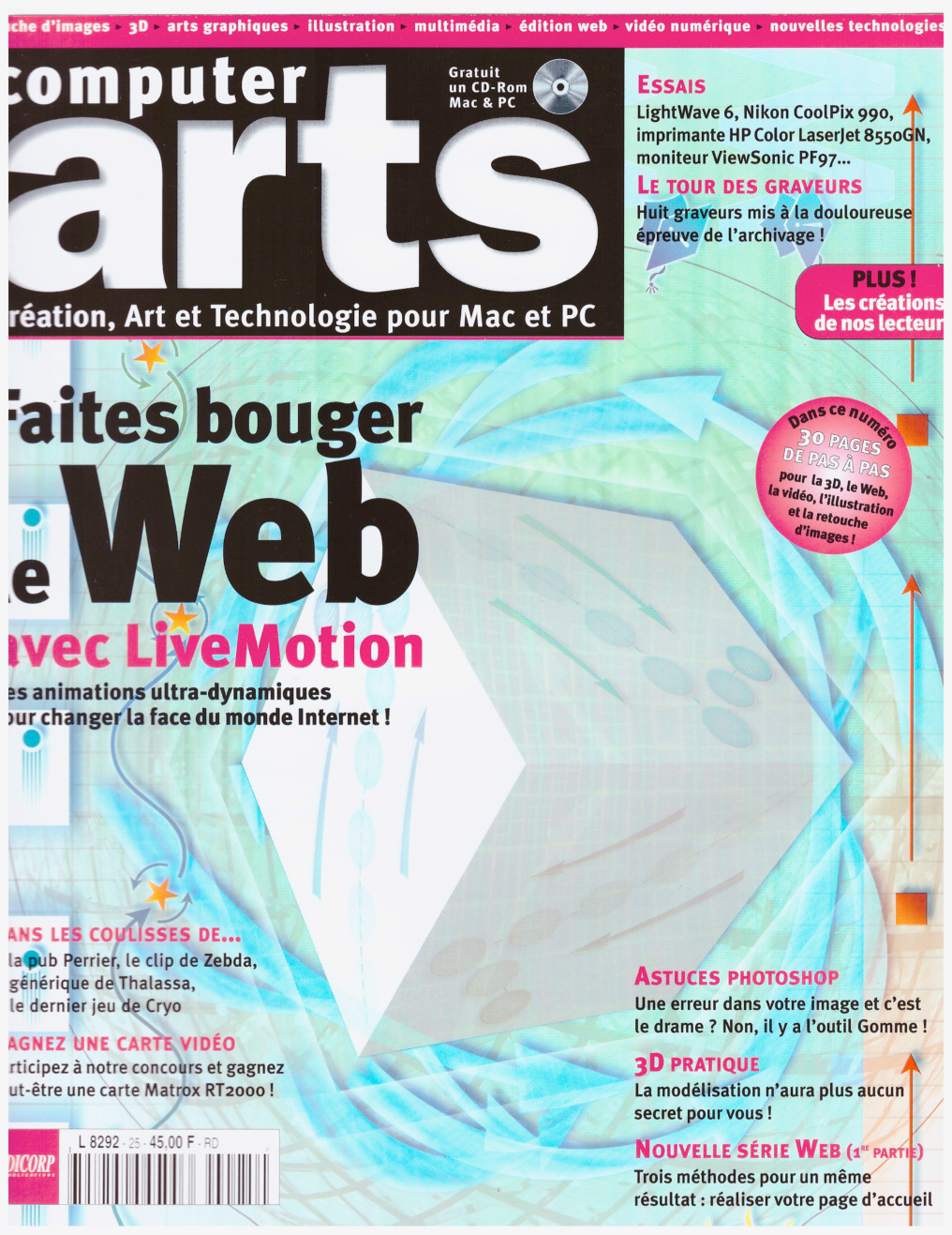Première page de computerarts numero025