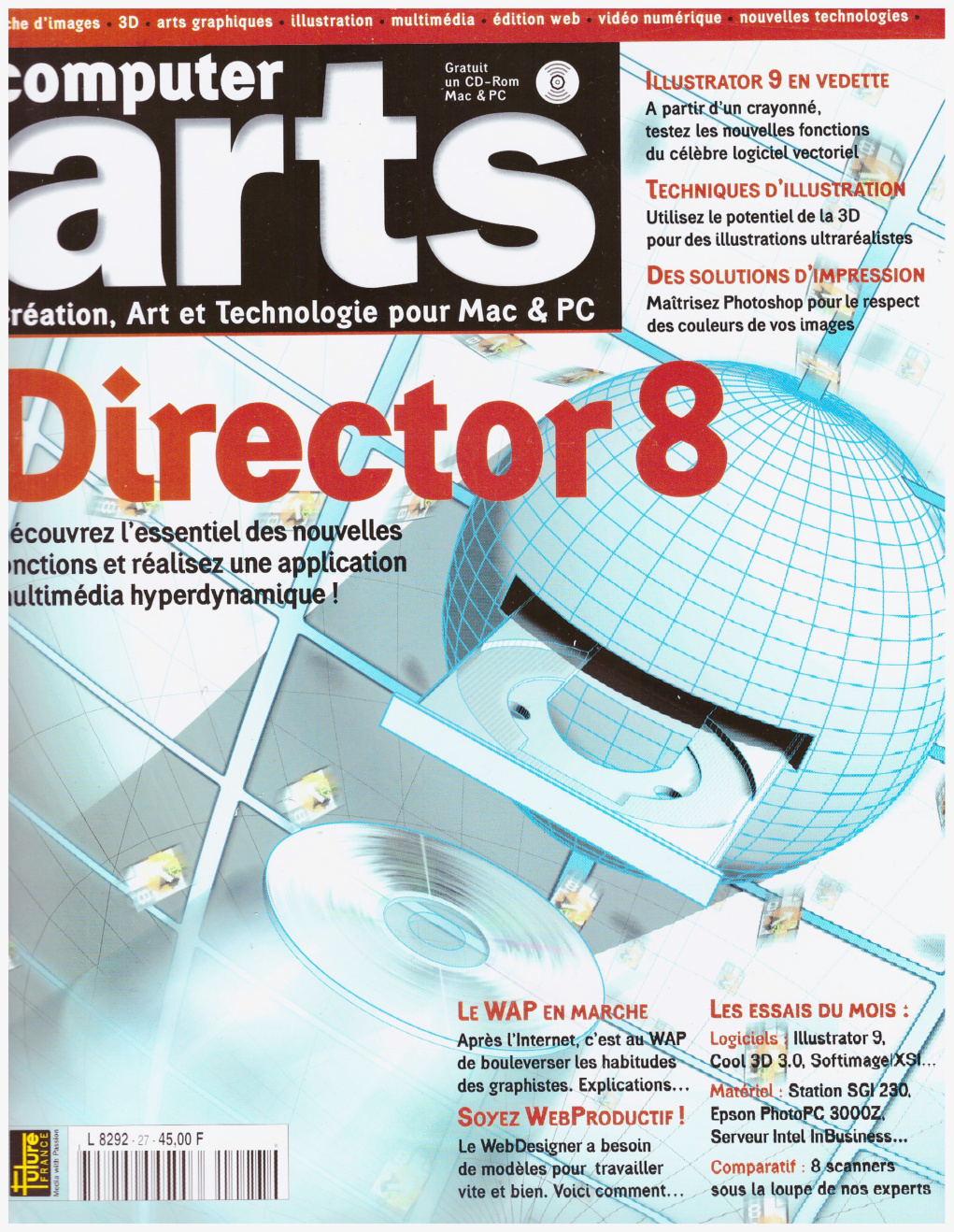 Première page de computerarts numero027
