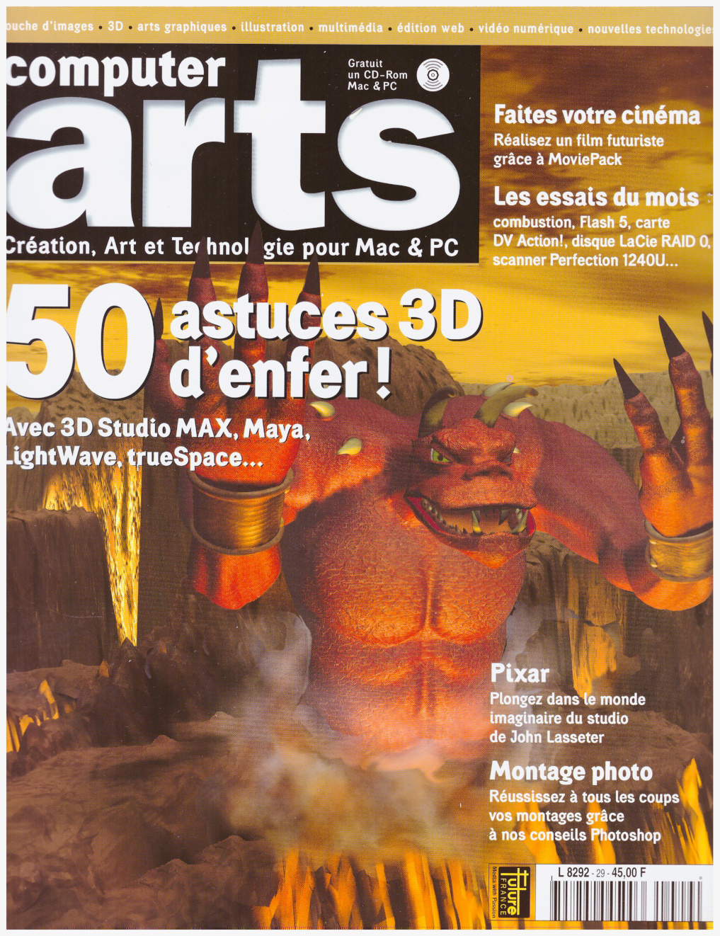 Première page de computerarts numero029